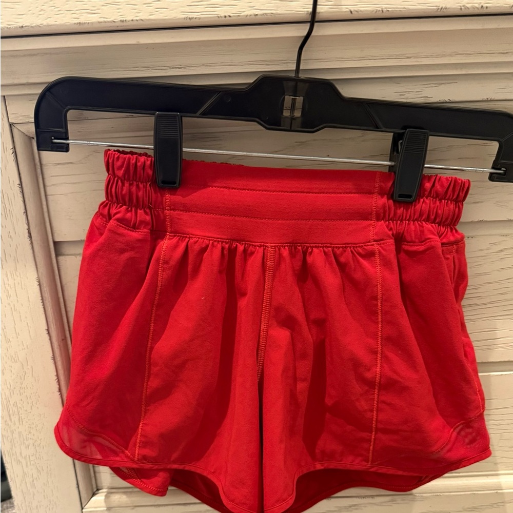 Lululemon Hotty Hot LR 4” Red Shorts